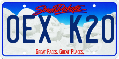 SD license plate 0EXK20