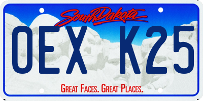 SD license plate 0EXK25