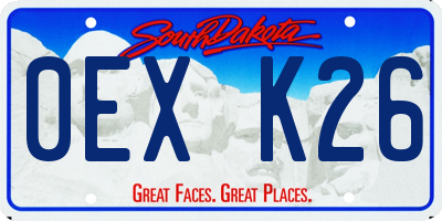 SD license plate 0EXK26