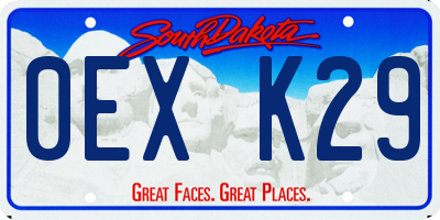 SD license plate 0EXK29