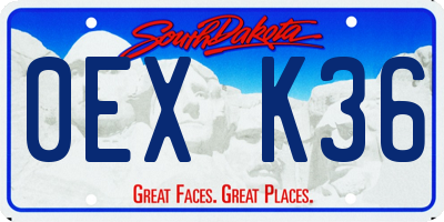 SD license plate 0EXK36