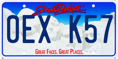 SD license plate 0EXK57