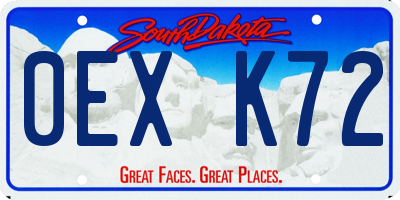 SD license plate 0EXK72