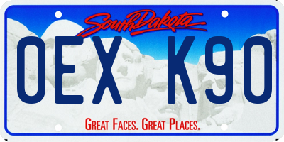 SD license plate 0EXK90