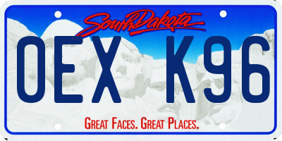 SD license plate 0EXK96
