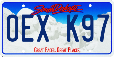SD license plate 0EXK97