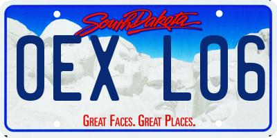 SD license plate 0EXL06