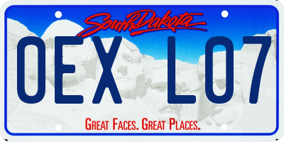 SD license plate 0EXL07