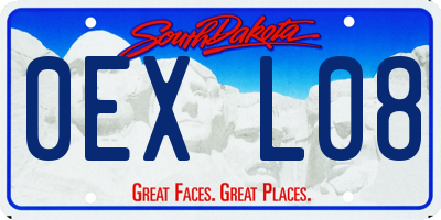 SD license plate 0EXL08