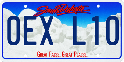 SD license plate 0EXL10