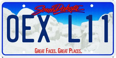 SD license plate 0EXL11