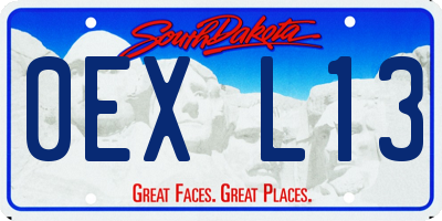 SD license plate 0EXL13