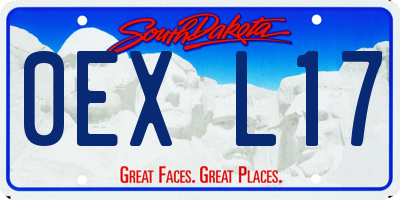 SD license plate 0EXL17