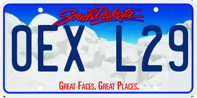 SD license plate 0EXL29
