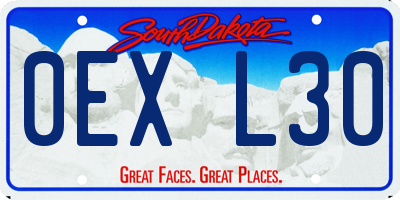 SD license plate 0EXL30