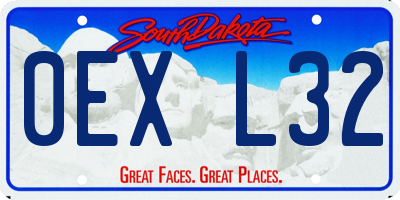 SD license plate 0EXL32