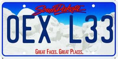 SD license plate 0EXL33