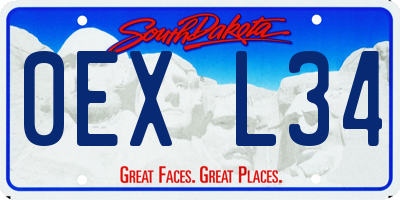 SD license plate 0EXL34