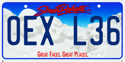 SD license plate 0EXL36