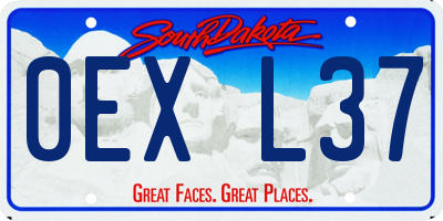 SD license plate 0EXL37