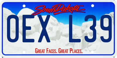 SD license plate 0EXL39