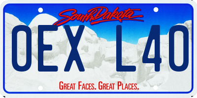 SD license plate 0EXL40