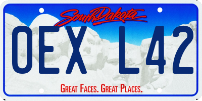 SD license plate 0EXL42