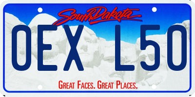 SD license plate 0EXL50