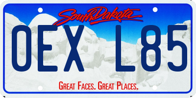 SD license plate 0EXL85
