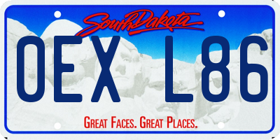 SD license plate 0EXL86