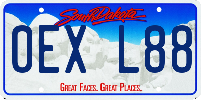 SD license plate 0EXL88