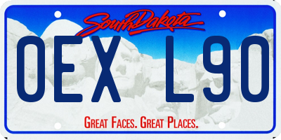 SD license plate 0EXL90