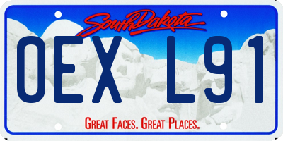 SD license plate 0EXL91