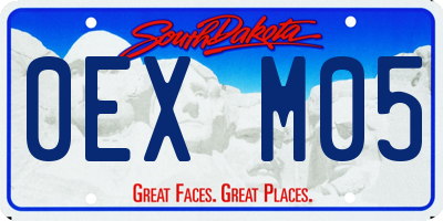 SD license plate 0EXM05