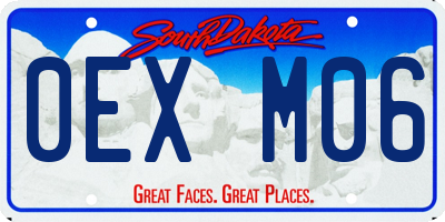 SD license plate 0EXM06