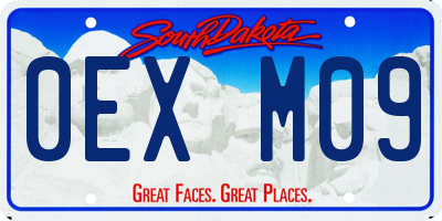 SD license plate 0EXM09