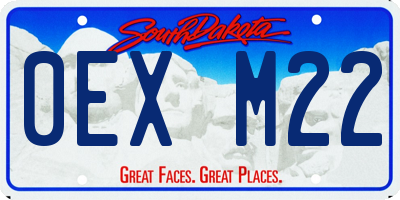 SD license plate 0EXM22