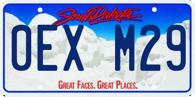 SD license plate 0EXM29