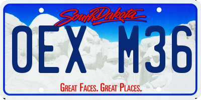 SD license plate 0EXM36