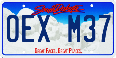 SD license plate 0EXM37