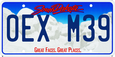SD license plate 0EXM39