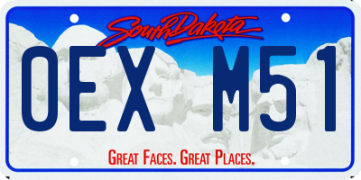 SD license plate 0EXM51