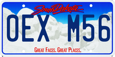 SD license plate 0EXM56