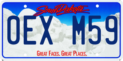 SD license plate 0EXM59