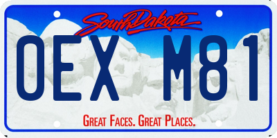 SD license plate 0EXM81