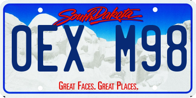 SD license plate 0EXM98