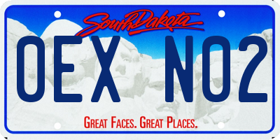 SD license plate 0EXN02