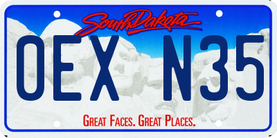 SD license plate 0EXN35