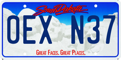 SD license plate 0EXN37