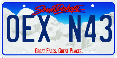 SD license plate 0EXN43